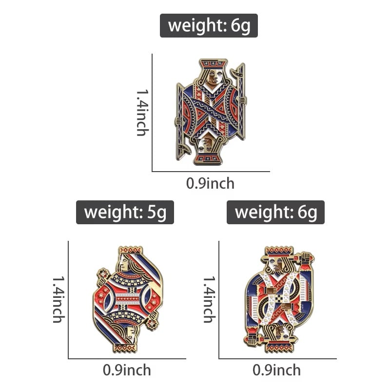 絵札人物デザイン Ⅱ ピンバッジ | レストランマジック研究所