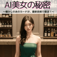 AI美女の秘密（ギャグカードセット）【緑ドレス美女】