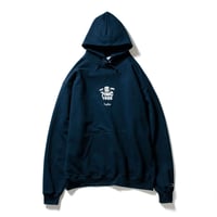 7INCTREE VINYL LOGO hoodie  (Navy × White)