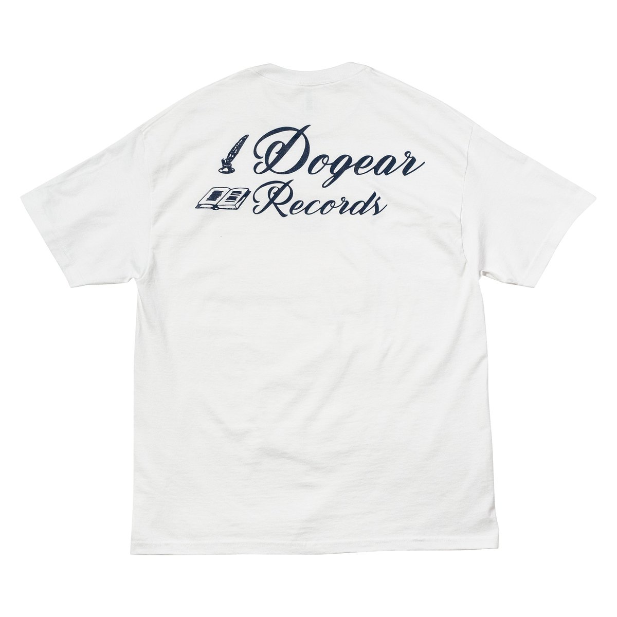 DOGEAR RECORDS TEE (White × Navy) | TREES SHOP