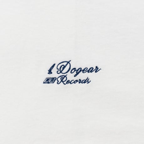 DOGEAR RECORDS TEE (White × Navy)