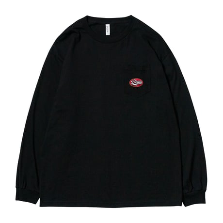 DOGEAR RECORDS  L/S Tee (Black × White)
