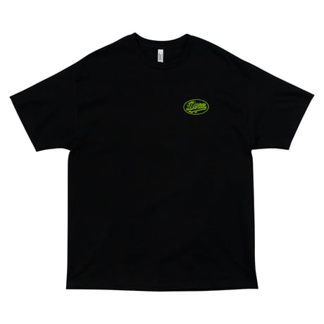 DOGEAR RECORDS TEE (Black × Army Green)