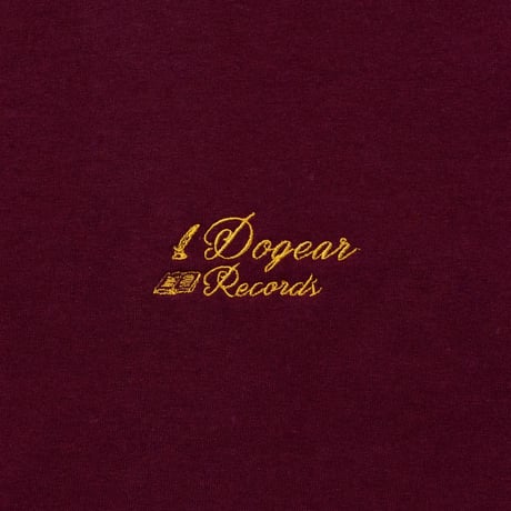DOGEAR RECORDS TEE (Burgundy × Yellow)