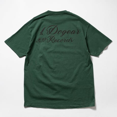 DOGEAR RECORDS TEE (Green × Black)
