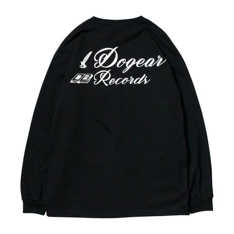 DOGEAR RECORDS  L/S Tee (Black × White)