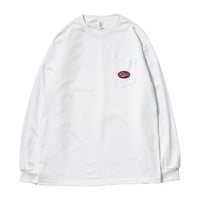 DOGEAR RECORDS  L/S Tee (White × Black)