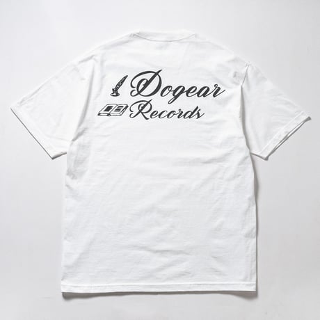 DOGEAR RECORDS TEE (White × Black)