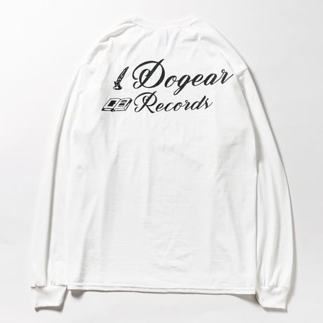 DOGEAR RECORDS  L/S TEE (White × Black)