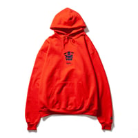 7INCTREE VINYL LOGO hoodie  (Orange × Navy)