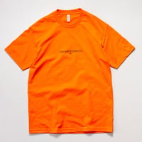 DOGEAR RECORDS tee  (Orange × Black)