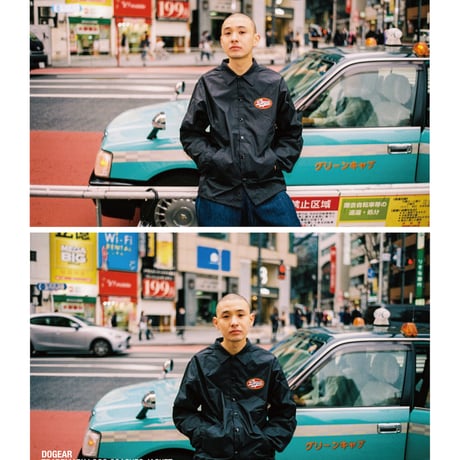 DOGEAR TRADEMARK LOGO COACHES JACKET (Black)