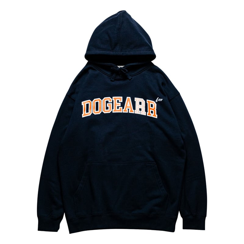 Dogear Records Hoodie Navy (White × Orange) | 