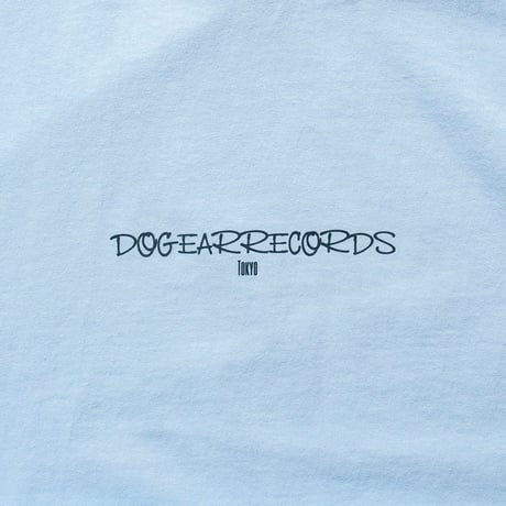 DOGEAR RECORDS tee (Powder blue × Navy)