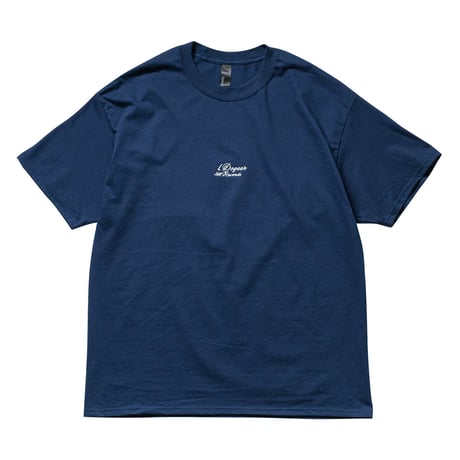 DOGEAR RECORDS TEE (Navy × Silver)