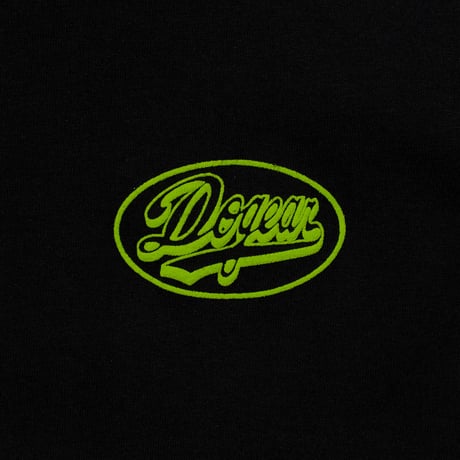DOGEAR RECORDS TEE (Black × Army Green)