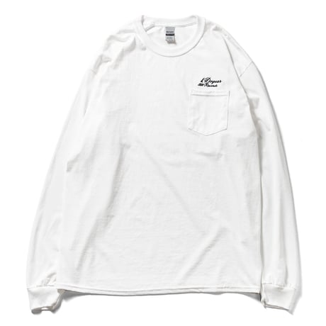 DOGEAR RECORDS  L/S TEE (White × Black)