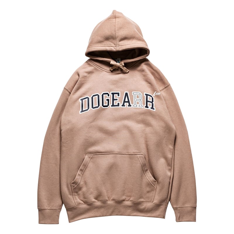 Dogear Records Hoodie Khaki (White × Navy) | T