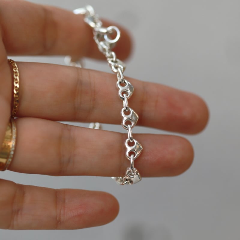 ヴィンテージ　シルバー 925 パフハートネックレスチェーン PHROMIDE パフ ハート チェーン ネックレス Puffed Heart Chain 6