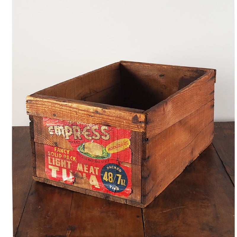 中国の古い木箱 no699 ツナ缶の古い木箱 | 古道具店 呱々