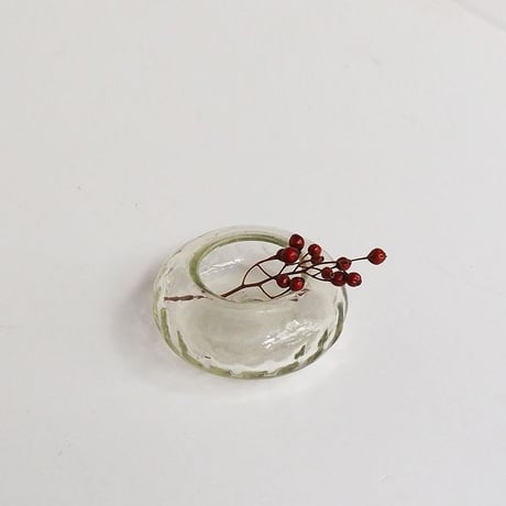 no669  気泡ガラスの花入