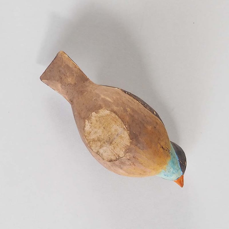 no1017 木彫の小鳥 ピーチク | 古道具店 呱々