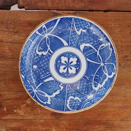no38  蝶の印判皿