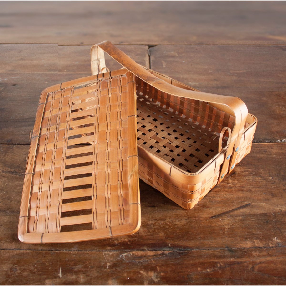 no474 竹の平たいカゴ | 古道具店 呱々