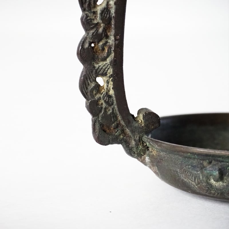 古銅　一対　数寄者　仏具 燭台　古美術　骨董　寺院　江戸時代　7610hシ 古銅 一対 数寄者 仏具 燭台 古美術 骨董 寺院 江戸時代 7610hシ