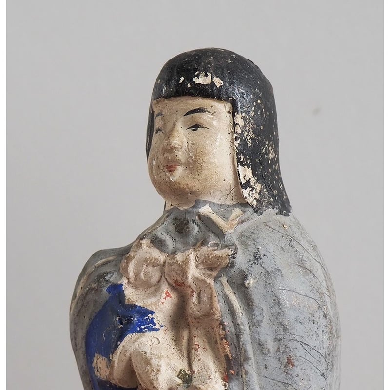 no384 土人形 少女 | 古道具店 呱々