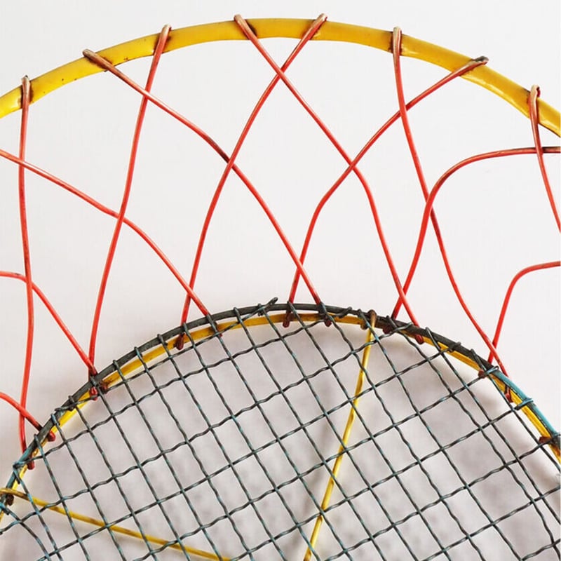 ビンテージ　カラフルメッシュバスケット no762 カラフルワイヤーバスケット | 古道具店 呱々