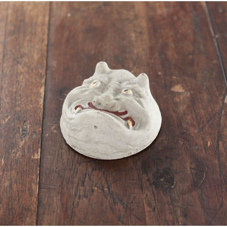 no437 鬼とお多福 酒杯 | 古道具店 呱々