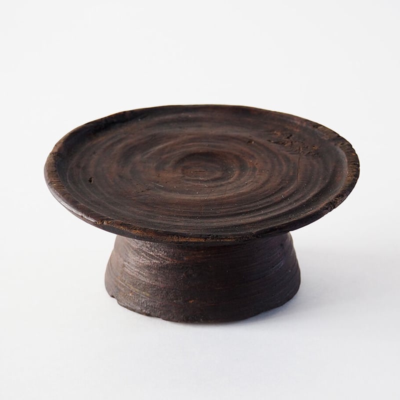 no983 韓国の高台の木皿 | 古道具店 呱々