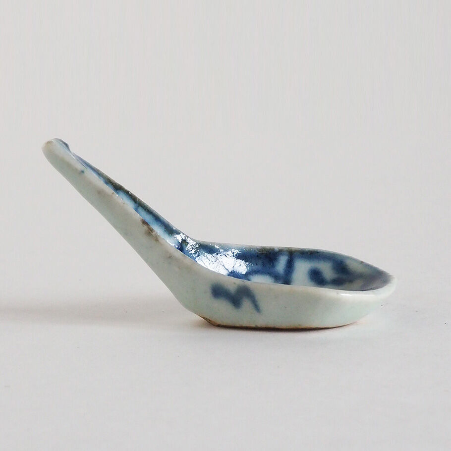 1010-18-a 古い染付のレンゲ | 古道具店 呱々