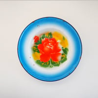 1061-K-6　青い琺瑯のお皿