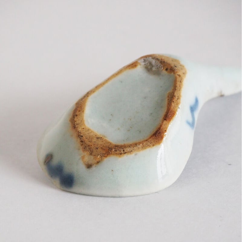 1010-18-a 古い染付のレンゲ | 古道具店 呱々