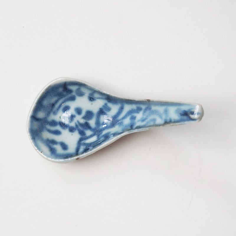 1010-18-a 古い染付のレンゲ | 古道具店 呱々