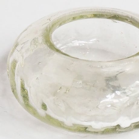no669  気泡ガラスの花入