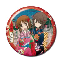 大洗美人姉妹図西住みほ・まほ ホログラム缶バッジ