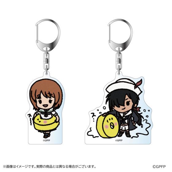 ガールズ＆パンツァー 最終章 アクリルキーホルダー2種セット みほ×お