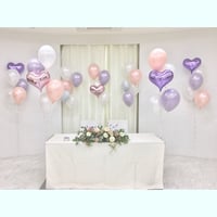 ハート入りバルーンブーケ7束セット（23区及び近郊、完成品)