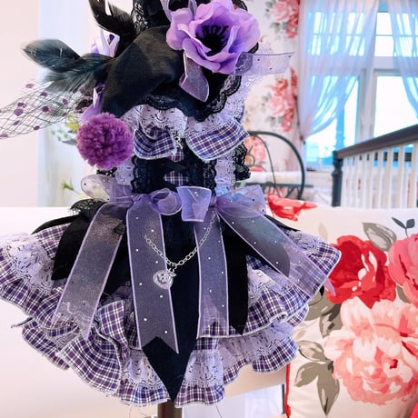 ハロウイン❤パープルチェックハロウイン