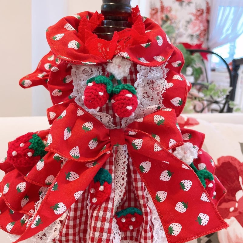 3Dイチゴフリフリワンピース見本