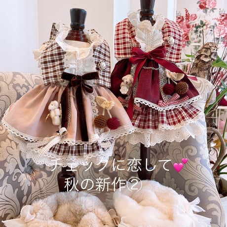 オータムラブチェックワンピ＾＾
