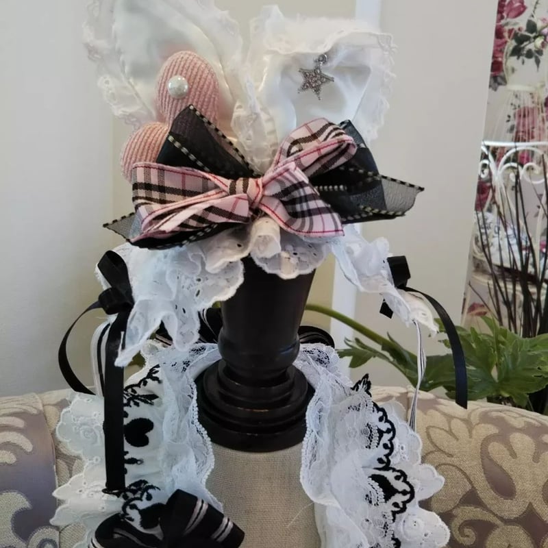 モノトーンアリスワンピの うさ耳ヘッドドレス＾＾ | Pule.Jam First