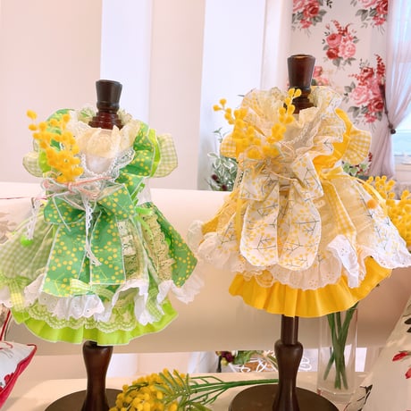 ミモザの花束ワンピ＾＾