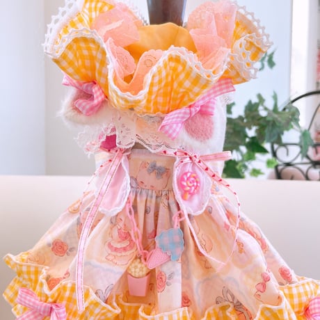 ボンネット風フリルお帽子＾＾