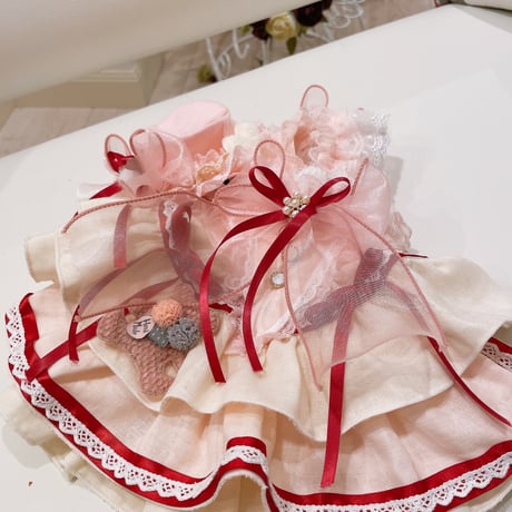 ミルキーピンクふんわりワンピ＾＾｛or お帽子セット｝