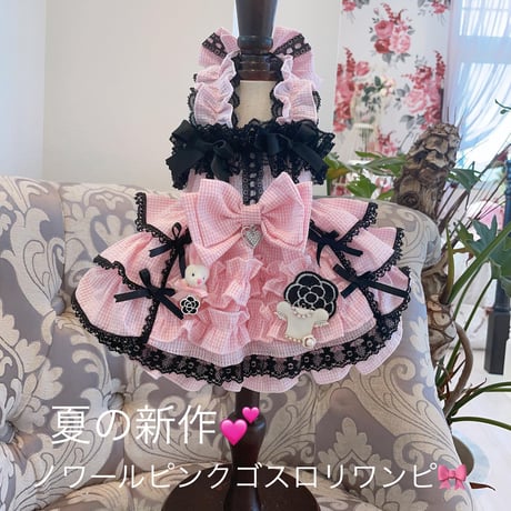 ノワールピンクゴスロリワンピ＾＾