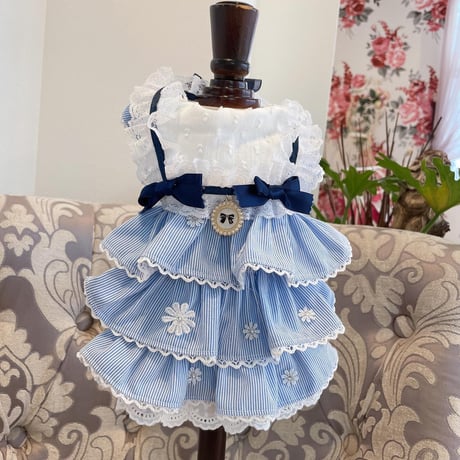 サックスお花のセーラーワンピ＾＾